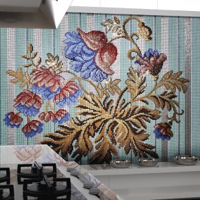 мозаичное панно на кухню sicis flower magic