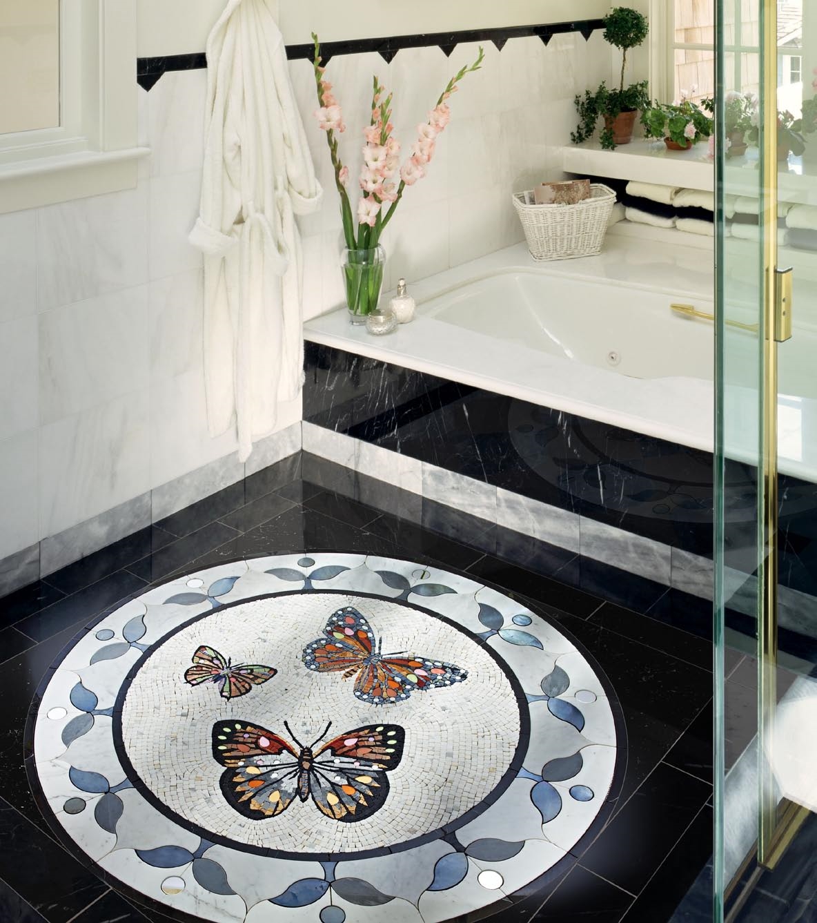 Мозаичное панно в ванную SICIS Butterfly 6