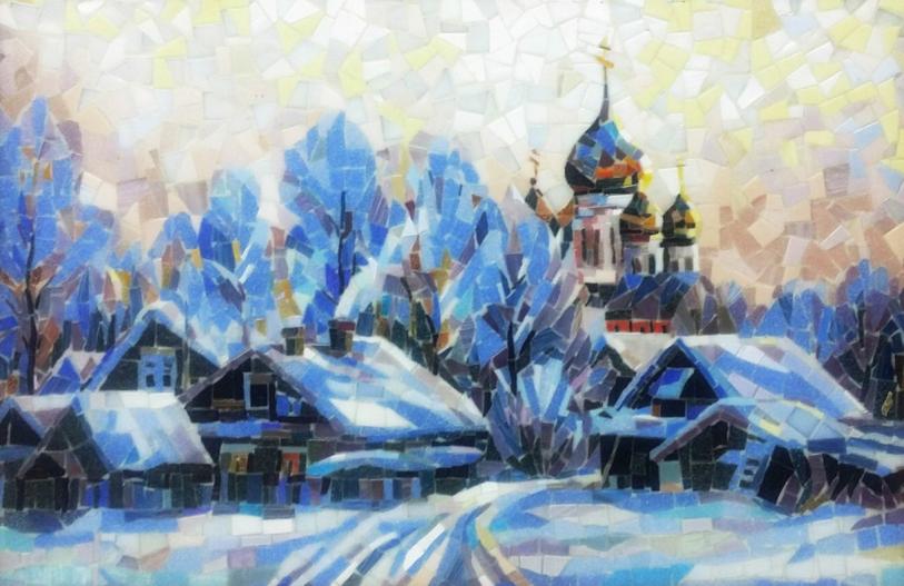 Мозаика Зимний пейзаж